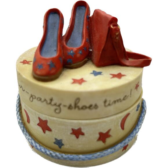 Hallmark Marjolein Bastin Party Shoes Trinket Box with Rubber Stamp - Picture 1 of 11